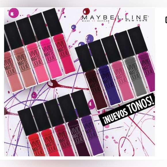 3 Maybelline New York Color Sensational Vivid Matte Liquid Lipstick Sinful Stone - Picture 5 of 5